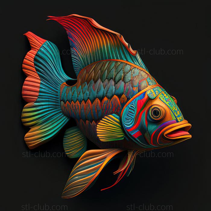 st South American multicolored fish